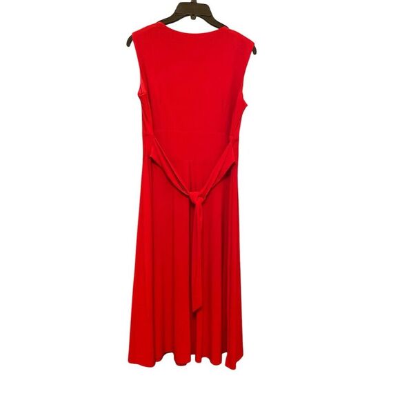 Julian Taylor Women's Red Fit-and-Flare Dress Size 12 Knee Length - Picture 2 of 4